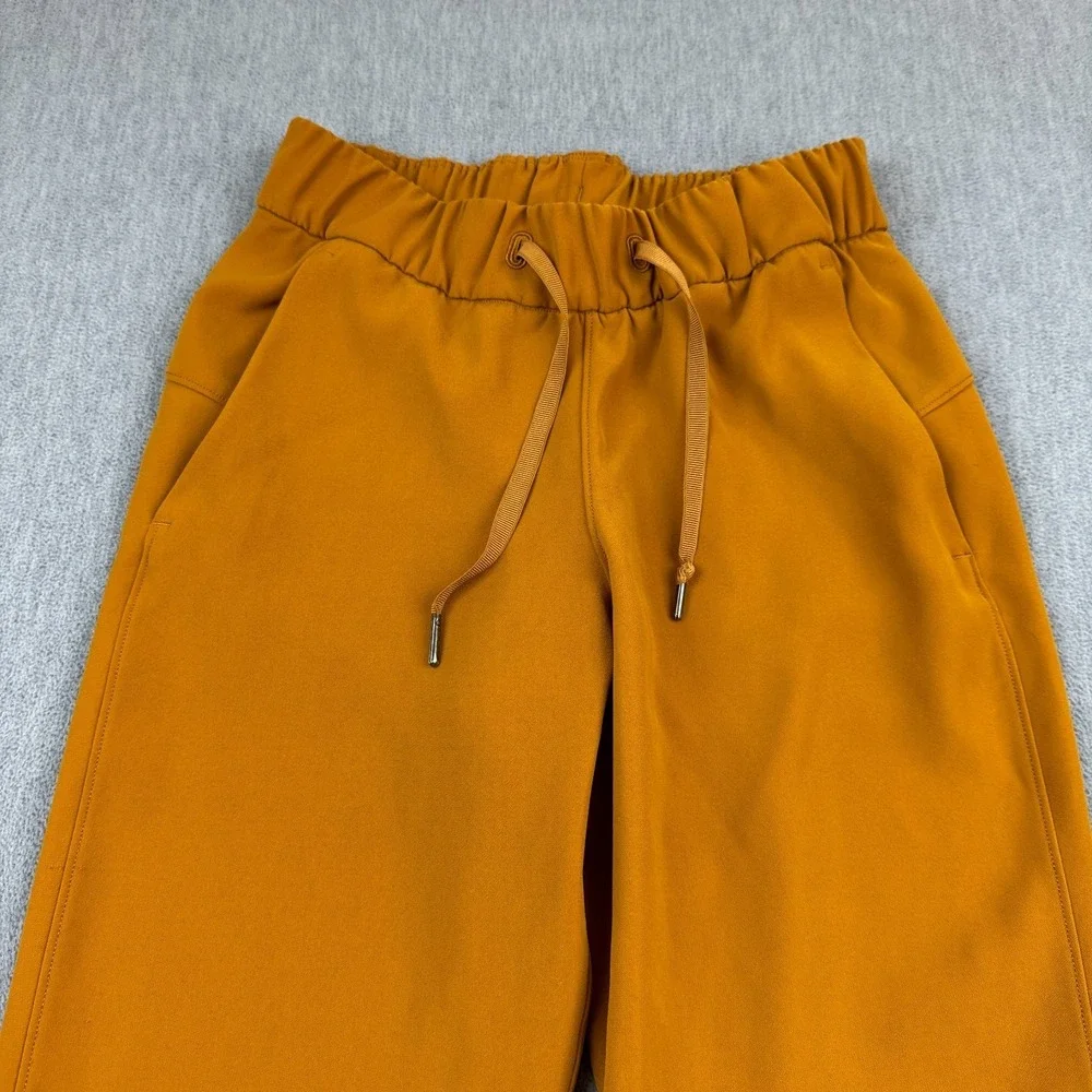 Lululemon Jogger Pants Womens 2 Gold‎ On the Fly 7/8 Woven Jogger Sweat W5BPMS